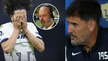 Pumas pierde en estadio de CU, a la derecha, Gustavo Lema (Fuente: ESPN y Mexsports)