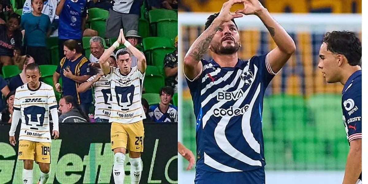 Pumas y Rayados festejando/FOTO: Marca