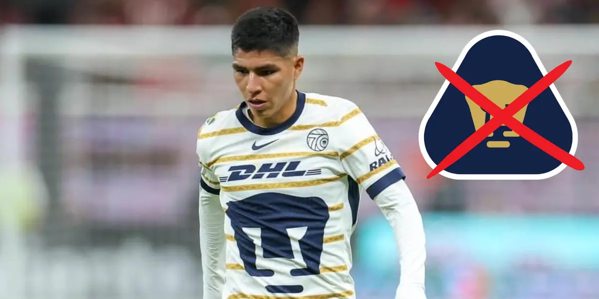 Quispe con escudo de Pumas/FOTO: Pulso