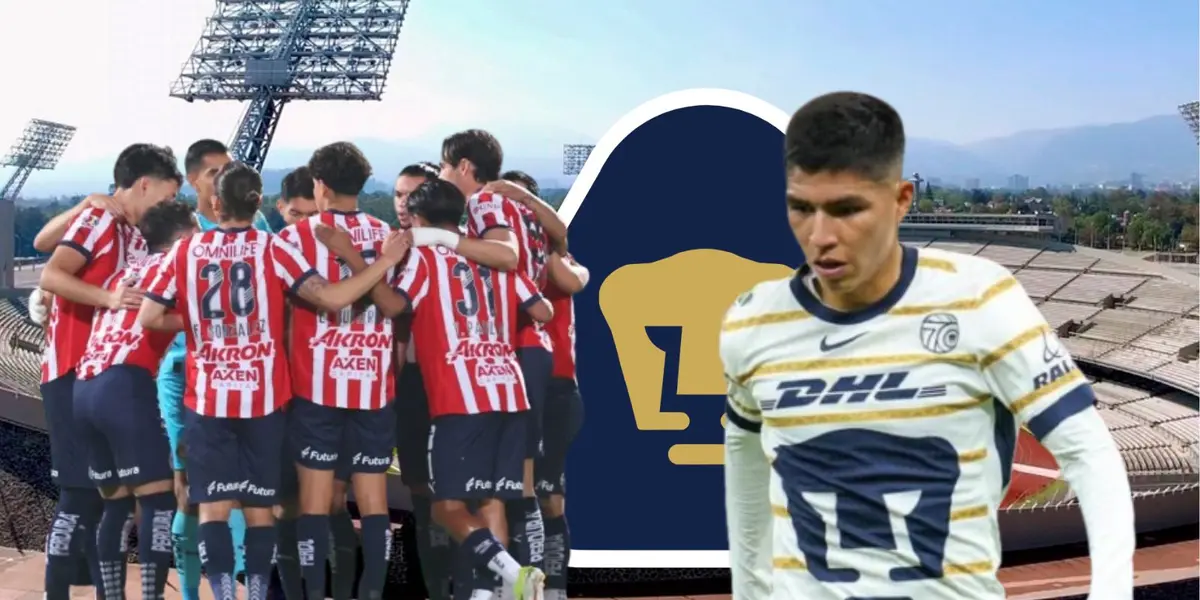 Quispe y jugadores de Chivas/FOTO: Getty images