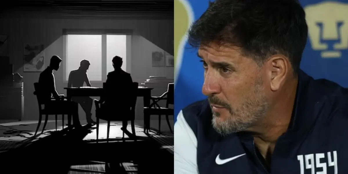 Reunión secreta, a la derecha, Gustavo Lema dirige a Pumas (Fuente:Freepick y Mexsports)