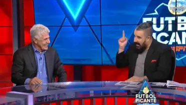 Ricardo Ferretti y Álvaro Morales en Fútbol Picante | Foto: ESPN