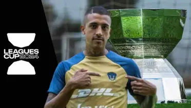 Robert Ergas con Pumas y trofeo de la Leagues Cup | Foto: MLS.com y Mexsport