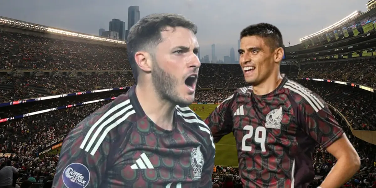 Santiago Giménez y Guillermo Martínez con Selección Mexicana