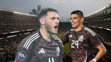 Santiago Giménez y Guillermo Martínez con Selección Mexicana