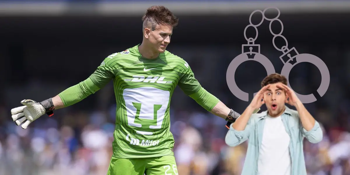 Sebastián Sosa durante un partido de Liga MX con los Pumas