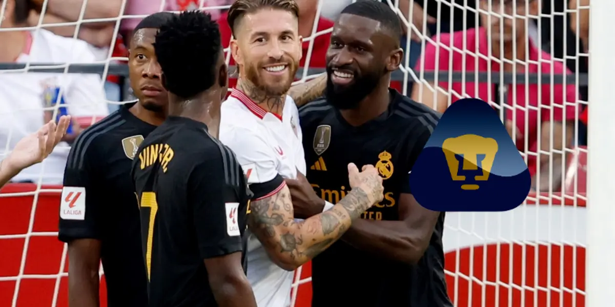 Sergio Ramos se abraza con Rudigger del Madrid (Fuente: AFP)