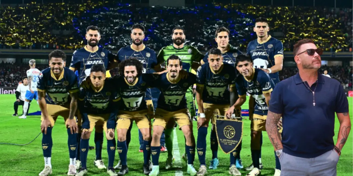 Turco con jugadores de Pumas/FOTO: Mexsport