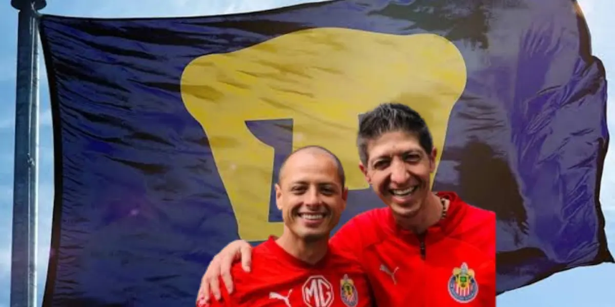 Un legendario exjugador de pumas , ahora esta con chivas y se toma fotos con chicharito.
