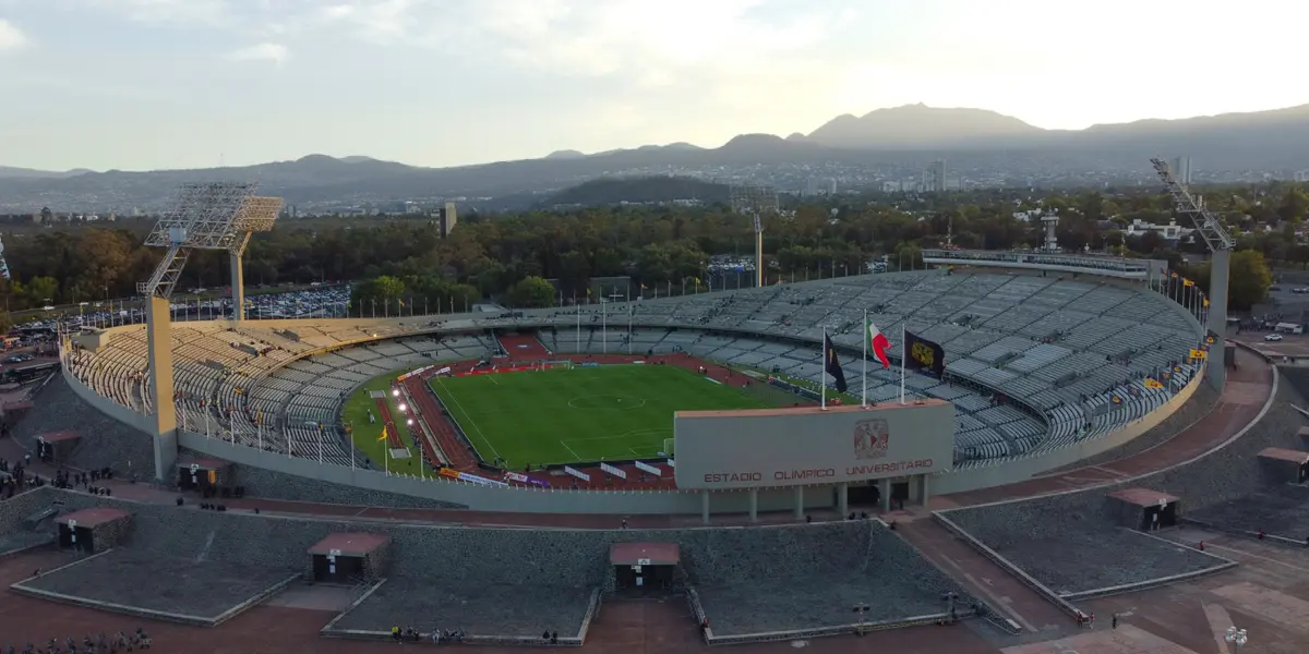 Vista aérea del E.O.U / @PumasMX