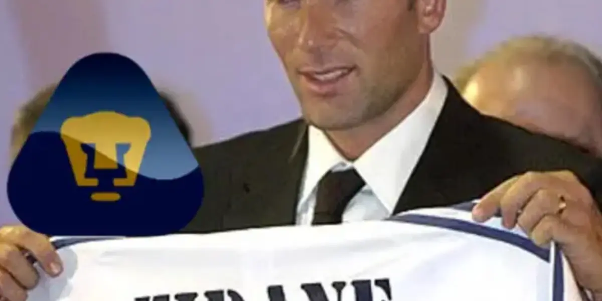 Zidane con la playera del Madrid en presentación (Fuente: ESPN)