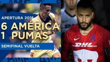Pollo Saldívar sale del tunel de Pumas (Fuente: Club América y Mexsports)